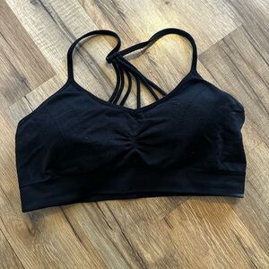 Black Strappy Women's Bralette / sports bra